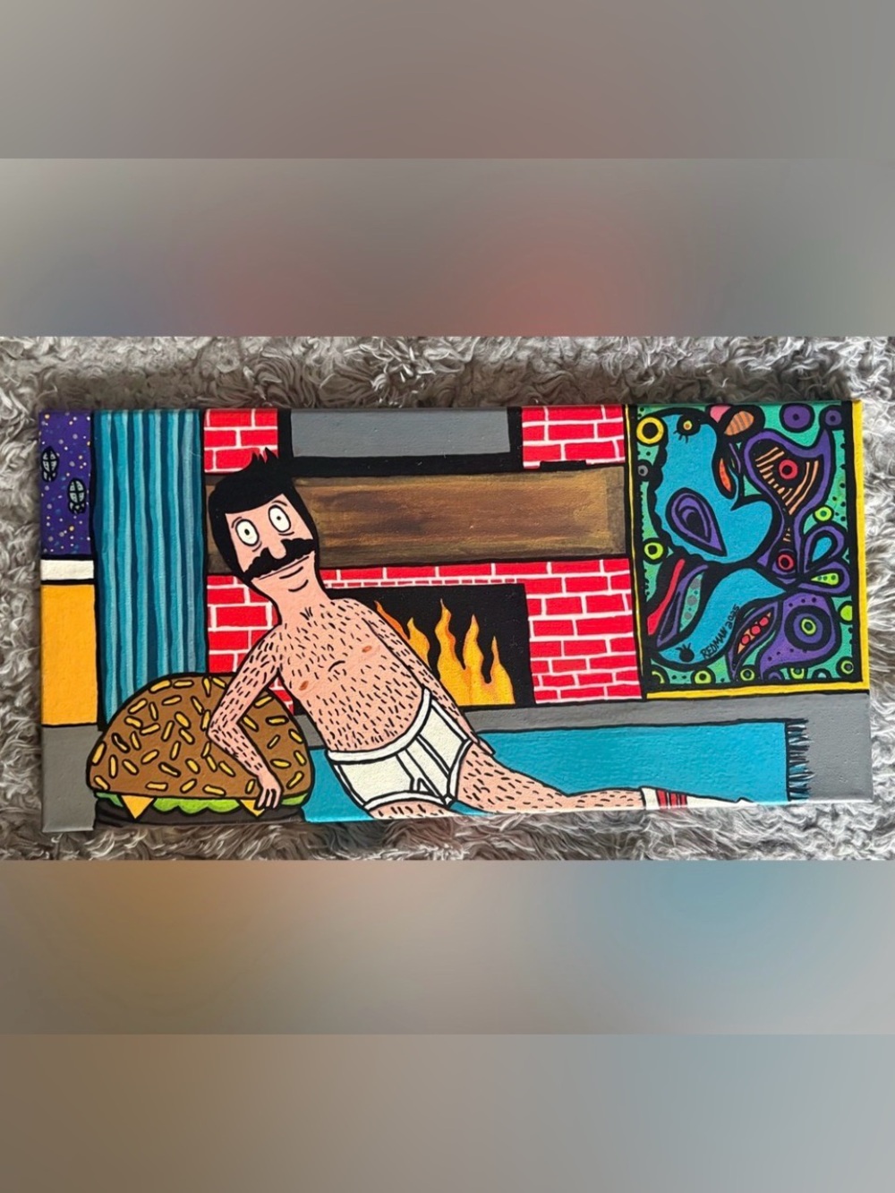 “Sexy Bob” 20X10 Acrylic / canvas Bobs Burgers Bob Belcher Wall Art home decor